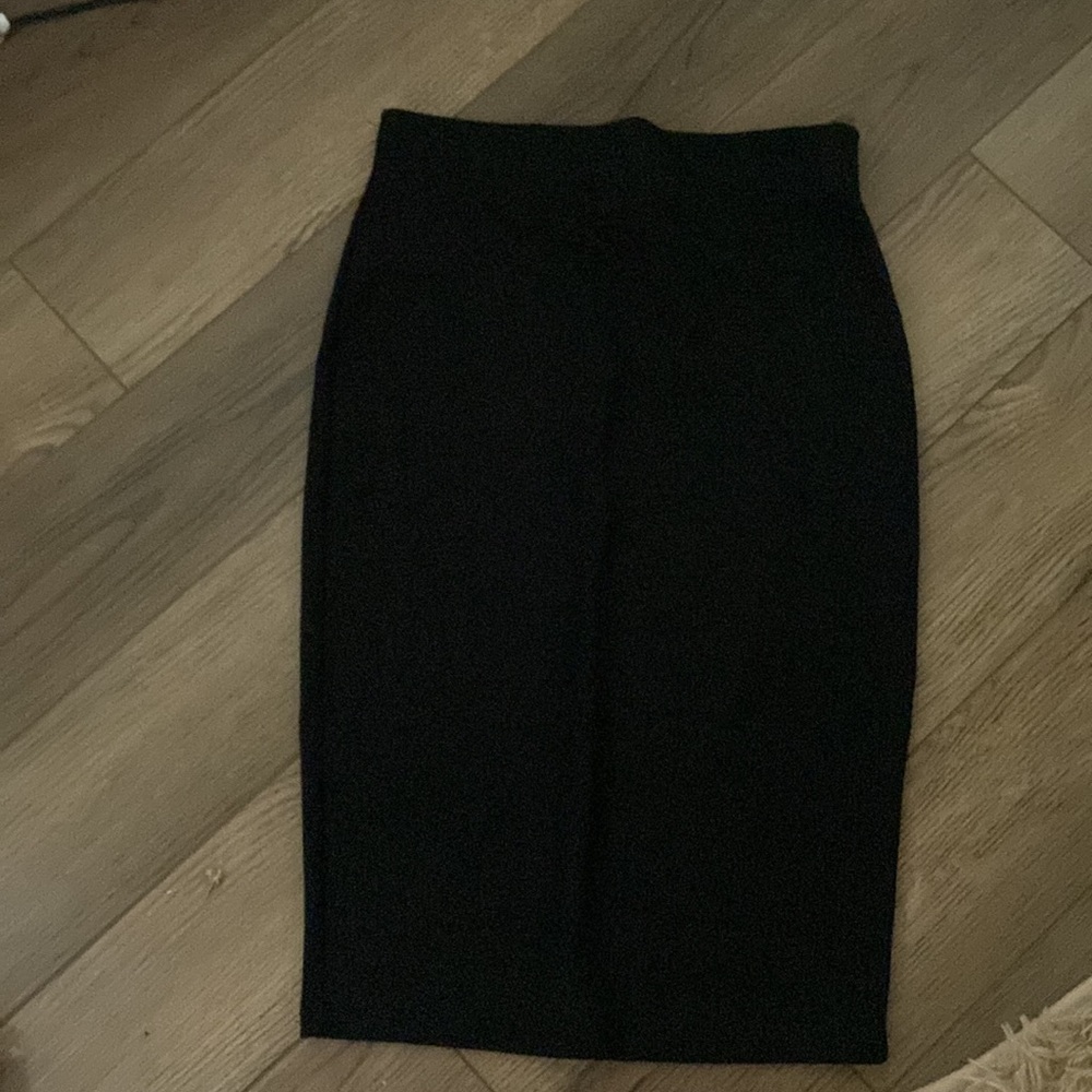 Black high rise medi skirt